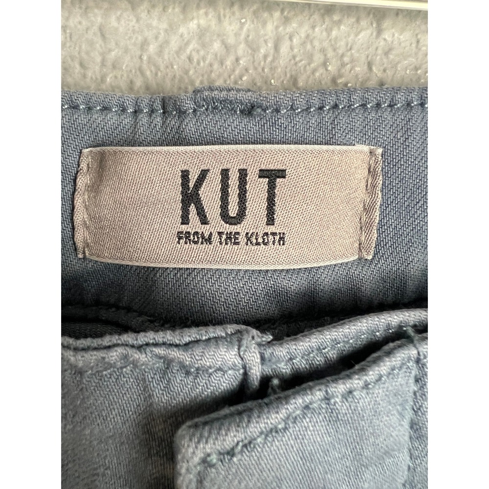 KUT from the Kloth Meg High Rise Wide Leg Pants Dusty Blue Size 8 Trendy Casual - Picture 2 of 16